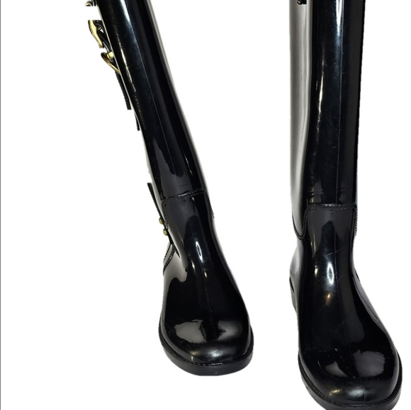 Coach Tasha Riding Style Tall Rain Boots, Women's size 8 - Picture 3 of 8